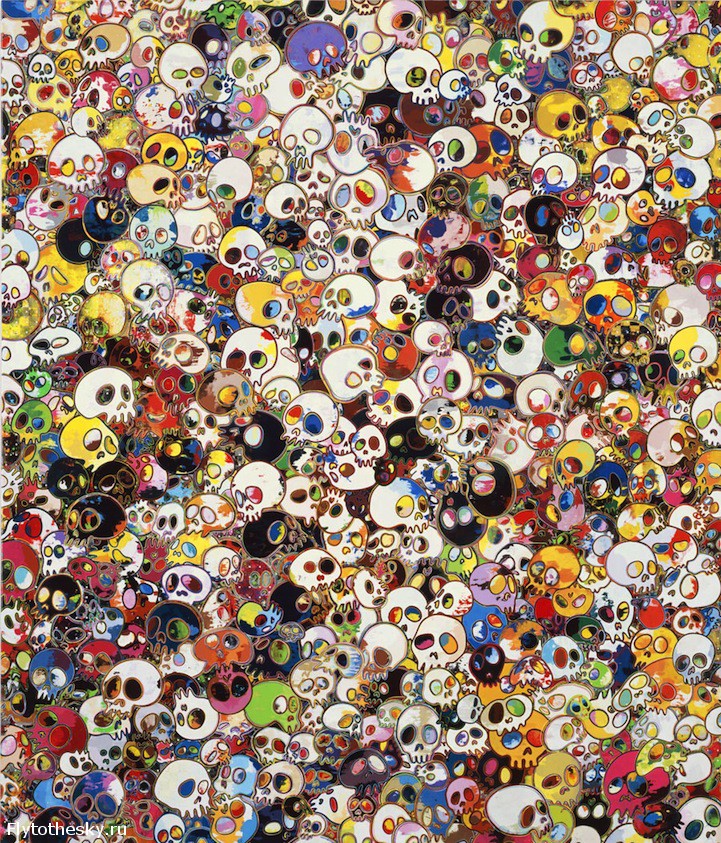 Выставка Такаши Мураками: Цветы и Черепа (11)
