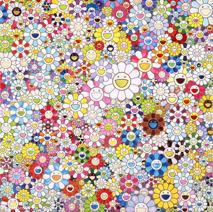 Выставка Такаши Мураками: Цветы и Черепа (13)