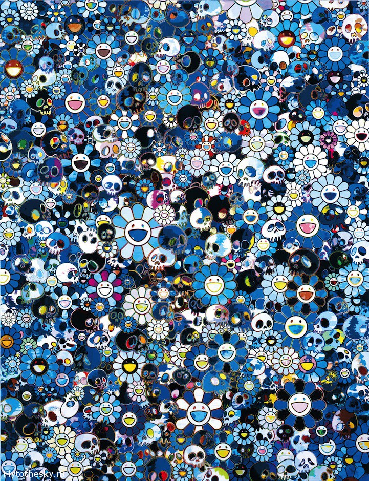 Выставка Такаши Мураками: Цветы и Черепа (12)