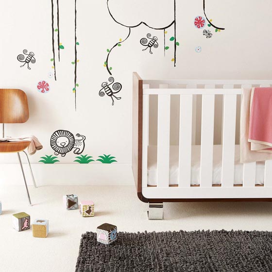Дизайн стен детской комнаты (13)