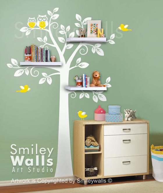 Дизайн стен детской комнаты (18)