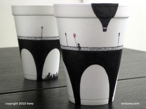 Рисунки на кофейных стаканах от Cheeming Boey (14)