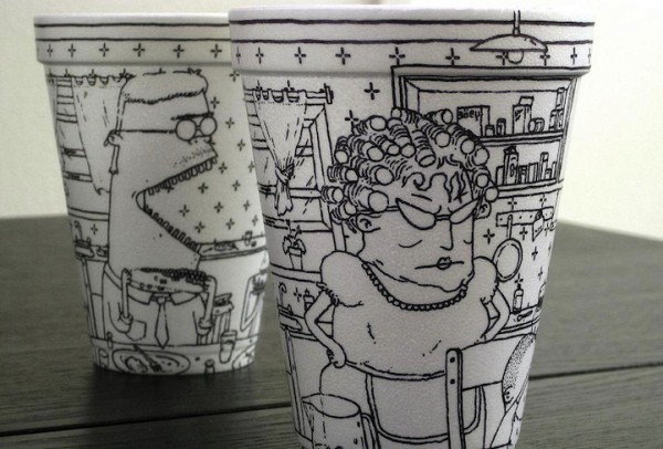 Рисунки на кофейных стаканах от Cheeming Boey (3)