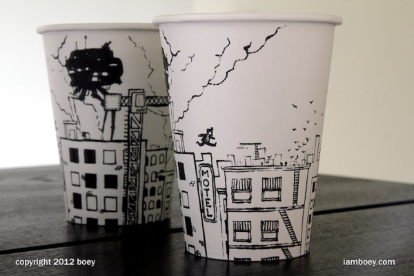 Рисунки на кофейных стаканах от Cheeming Boey (2)