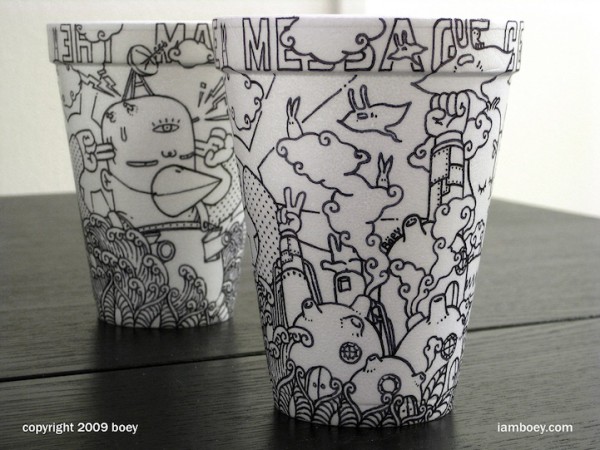 Рисунки на кофейных стаканах от Cheeming Boey (8)