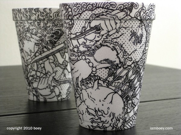 Рисунки на кофейных стаканах от Cheeming Boey (7)
