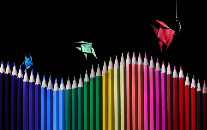 Креативное искусство: карандаши и оригами (5)