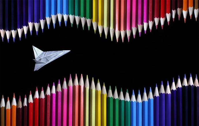 Креативное искусство: карандаши и оригами (2)