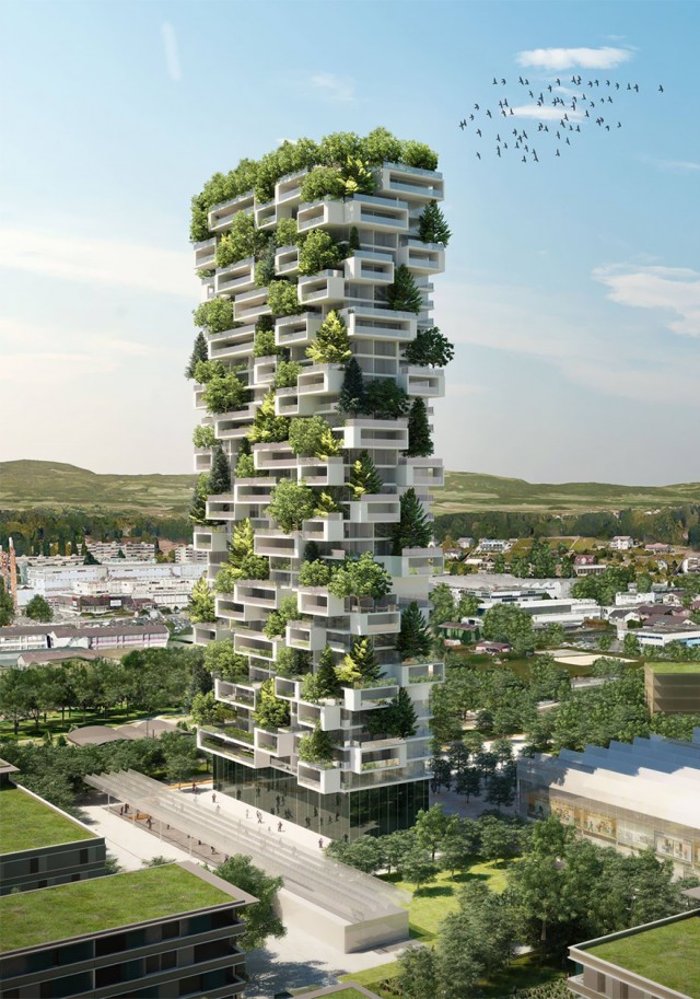 Вечнозеленое здание в Швейцарии. ФОТО