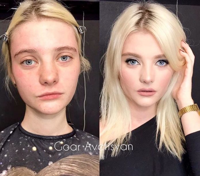 Как меняет внешность от макияжа