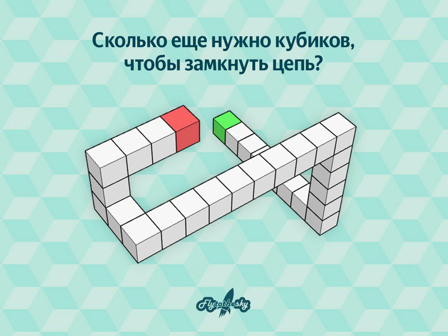 Сколько кубиков использовано для построения башни изображенной на рисунке впр